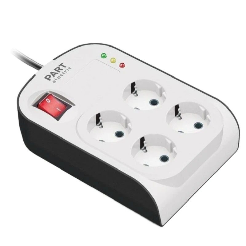 محافظ ولتاژ ۴ خانه 2متری مناسب صوتی‌، تصویری و کامپیوتر پارت الکتریک