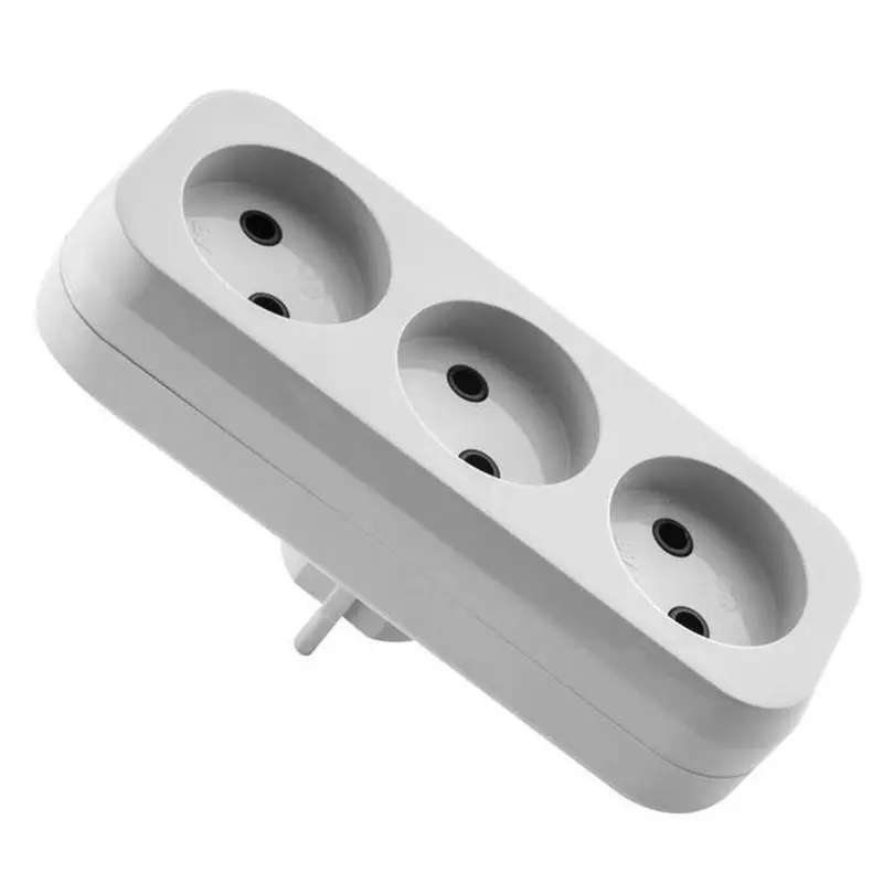 چندراهی ۳ خانه پریز بدون ارت با دوشاخه مدل شهاب پارت الکتریک